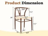 Wesborn Chair-Y-shaped Medieval Style Armchair for Dining Table, Woven Seat W2920P430785