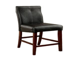 Beautifully sleek Transitional 2pcs Counter Height Chairs Brown Cherry Leatherette Cushion Seat B011P170229
