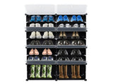 7-Tier Portable 28 Pair Shoe Rack Organizer 14 Grids Tower Shelf Storage Cabinet Stand Expandable 95502788