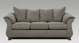 ZUN Aruca Sensations Microfiber Pillow Back Sofa, Gray T2574P195441