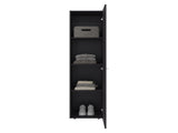 Home Linen Freestanding Tall Cabinet with Single Door and 4 Horizontal Storage Shelves, Cabinet for B070P487566