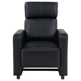 Black Upholstered Push-Back Recliner B062P145564