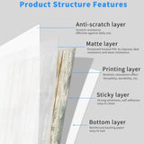 40 Pcs Vintage Wood Grain Floor Stickers, Easy Peel & Stick,Self-Adhesive,Scratch & Wear 99117025