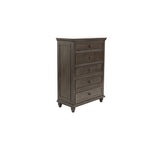 ZUN Antique Dark Grey Finish Transitional Wooden 1pc Chest of Drawers Bedroom Furniture 5x Drawer B011P250927