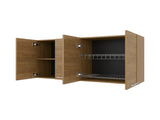 Natural Oak Wall Cabinet Kitchen in Melamine with 4-Door B062P291617