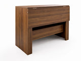 Convertible Fold-Out Desk, Multi-Functional Writing Workstation with Storage Drawers & Open W331P515580