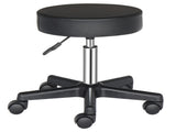 Round Stool Plastic Arch Feet Rotation Bar Stool Black 01948759