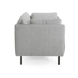 39" Vintage Grey Lounge Chair with Polyester Upholstery, Solid Wood Frame and Steel Legs, N767P208310G