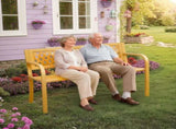 47in PVC Mesh Backrest Iron Bench Yellow 10995286