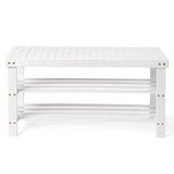 3-Tier Seamless Top Bamboo Shoe Rack 04175143
