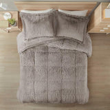 Twin/Twin XL Shaggy Long Fur Comforter Mini Set B03595899
