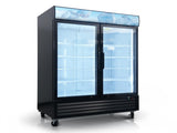 Glass Door Merchandiser Freezer 44.7 Cu.ft Swing Door Commercial Reach-In Display Freezers with LED W2095P435852