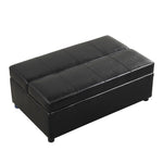 ZUN Twin Size Folding Ottoman Sleeper Bed with Mattress Convertible Guest Bed Black WF307724AAB