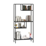 Modern Storage Shelf with 4 Compartments & Metal Legs, Freestanding Organizer,Book Display T2398P286673