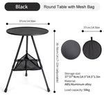 ZUN Outdoor camping round table, adjustable folding table, easy to carry, suitable for camping, BBQ, 47537072