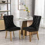 ZUN Furniture,Modern, High-end Tufted Solid Wood Contemporary Velvet Upholstered Dining Chair with 45655685