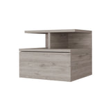 Light Gray 2-Tier Shelf Floating Nightstand B062P175812