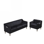 ZUN Modern Chesterfield Sofa, Comfortable Upholstered Sofa, Velvet Fabric, Wooden Frame with Wooden 74120956