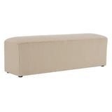 Almond Long Plush Ottoman, Modern Simple Footstool and Seat for Home Use N769P296342A