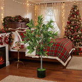 Artificial Tree Christmas Potted Fake Plant Natural Green Tree for Holiday Living Room Office Home 98112458