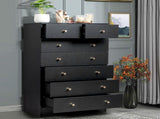 Modern Simple 7-Drawer Dresser Black 03548934