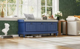 TREXM Classic Storage Bench with Cushioned Seat and Three Drawers for Entryway and Living Room N715P207812M