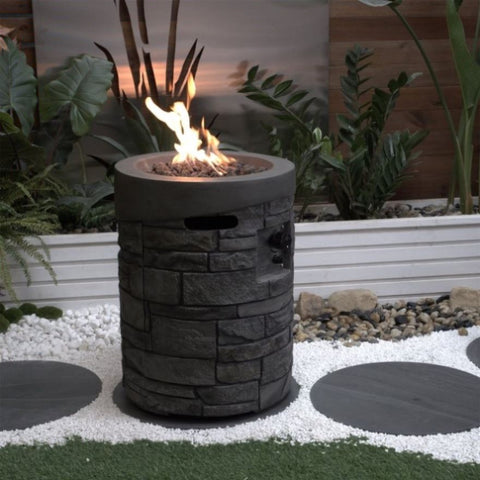 ZUN 32000 BTU, CSA Certification Diameter 20 Inch Round Outdoor Gas Fire Pit,Contain 2.5kg Lava Stone W2734P194097