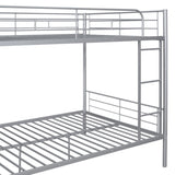 Full Over Full Metal Bunk Bed, Sliver MF310408AAN