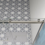 Bypass shower door, sliding door, with 5/16" tempered glass and Brushed Nickel finish 6074 W2122P166988