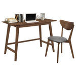 ZUN Walnut 2-Piece Writing Desk Set B062P153671