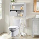 ZUN Over The Toilet Storage Cabinet Toilet Paper Stand, Mass-Storage Over Toilet Bathroom Organizer W2641P227421