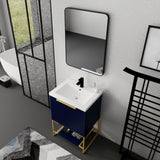 ZUN 24 Inch Freestanding Bathroom Vanity With Resin Basin,24x18-BVA01124NB-1, W999P190060