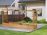 Raised Garden Bed with Trellis, Hanging Roof, Planter Box, Drainage Holes, Vertical Plant Container 20209216