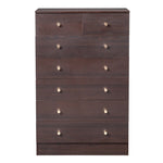 ZUN Modern Simple 7-Drawer Dresser Brown 01434832