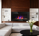 7 Color Background Light Wall Fireplace,Electric Wall-Mounted Fireplace with Flame Effect T3971P416219
