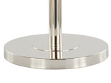 Lily 30" Contemporary Metal Table Lamp in Polished Nickel with Grey Linen Hardback Shade B202P224208