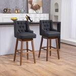 ZUN COOLMORE Bar Stools Set of 2 Counter Height Chairs with Footrest for Kitchen, Dining Room And 360 W395P164044