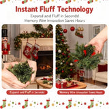 4FT Christmas Tree Artificial Plant with 592 Tips PVC Blue Green Tree Hinged Branches Stable Stand 05137138