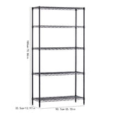 ZUN Wire Shelving Metal Storage Rack Adjustable Shelves, Standing Storage Shelf Units for Laundry W2822P192387