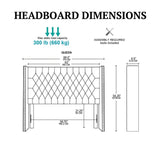 Upholstery Headboard Grey Queen B03548787