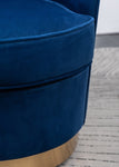 ZUN Wania Contemporary Velvet Swivel Chair, Blue T2574P164523