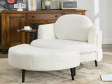 42.5" Single sofa chair,One-piece side table,With Cresent-Shaped footstool,Movable W1628P256787