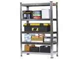 150 x 75 x 30cm 5 Tiers Galvanizing Storage Rack Gray 22948023