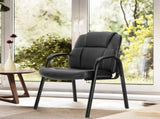 Executive Office Guest Chair - Stylish and Comfortable PU Leather Desk Chair with Lumbar Support and 17395275