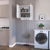 Weiser Wall Storage Cabinet, Space Saver Storage Cabinet with Broom Hangers B128P148844
