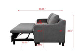 ZUN 69" 3 in 1 Convertible Queen Sleeper Sofa Modern Fabric Loveseat Futon Sofa Couch w/Pullout W1417111822