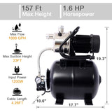1.6HP Shallow Well Pump with Pressure Tank,garden water pump, Irrigation Pump,Automatic Water W46562966