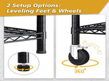 Heavy Duty Shelves 55.12" W Wire Shelving Unit with Wheels 2500LBS NSF Metal Shelves for 57263516