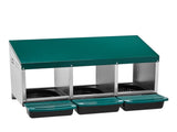 Chicken Nesting Box, 3 Compartment Nesting Box for Laying Eggs, Wall Mount Chicken Brooder Box with 56876769