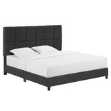 King Size Grey Squares Upholstered Platform Bed B108P160259